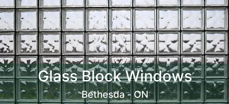  Glass Block Windows Bethesda - ON