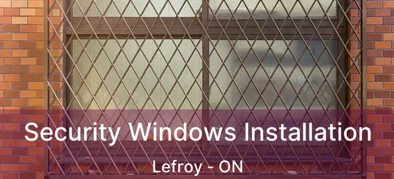  Security Windows Installation Lefroy - ON
