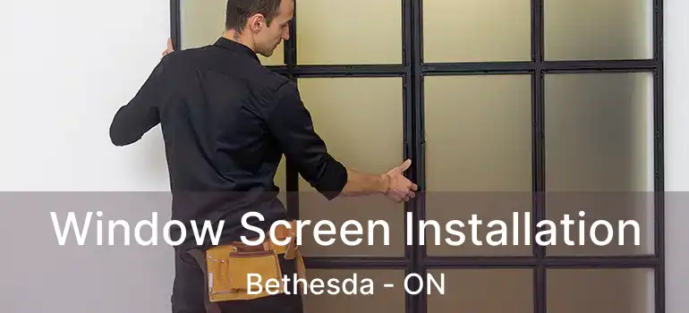  Window Screen Installation Bethesda - ON